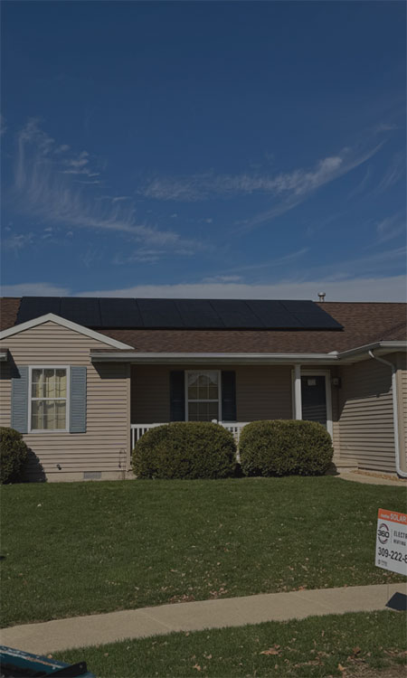 residential solar panels on roof
