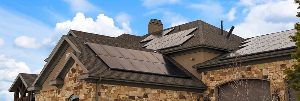Solar panels on homeowners roof