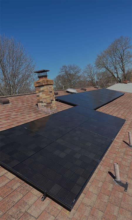 Solar Panels on roof of house