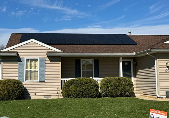 solar panels on roof of home